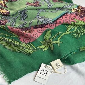 Pretty Persuasions Green and Purple Thistle Scarf